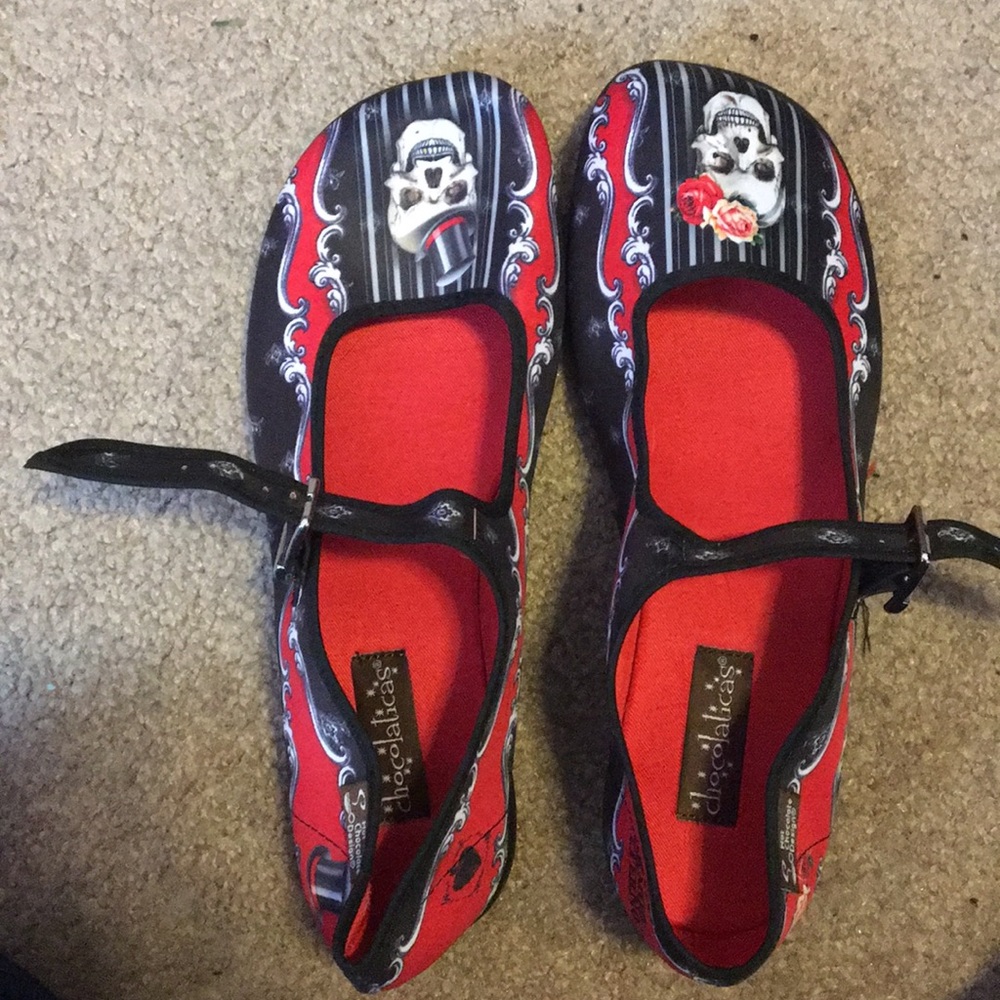 Chocolaticas skull maryjanes
